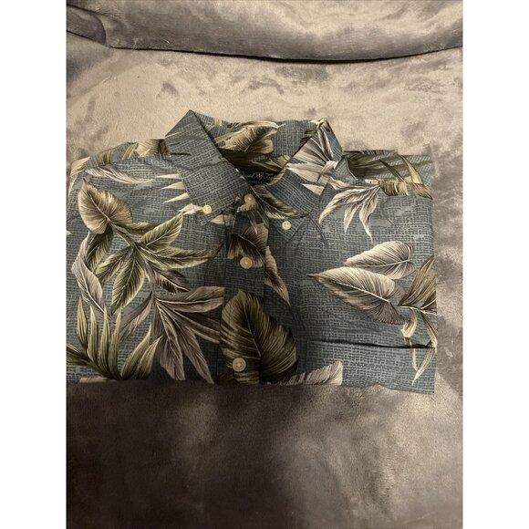 David Taylor Hawaiian Shirt Mens Large Beach Tropical Short Sleeve Button Down - Picture 15 of 15